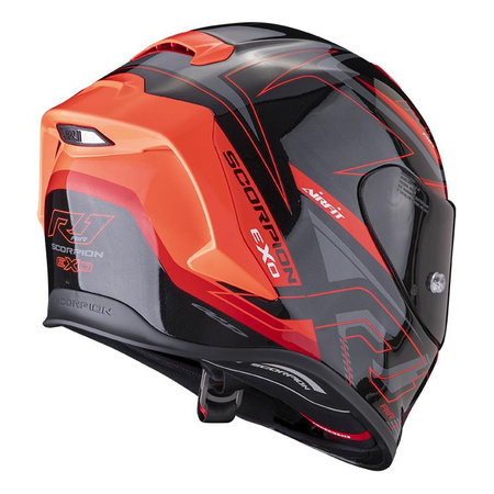 Kask integralny SCORPION EXO-R1 EVO AIR GAZ BLACK/RED czarny czerwony szary