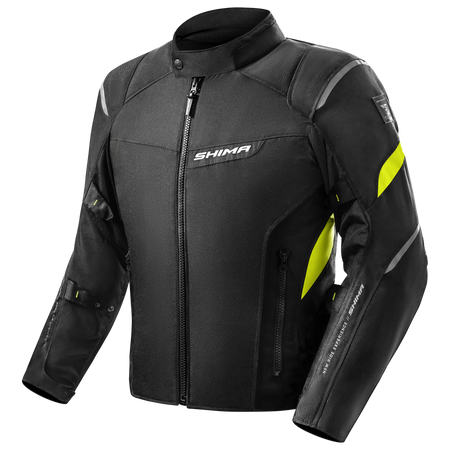 Kurtka tekstylna SHIMA RUSH 2.0 FLUO czarny żółty fluo