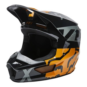 Kask cross dziecięcy FOX JUNIOR V1 SKEW BLACK/GOLD czarny złoty szary