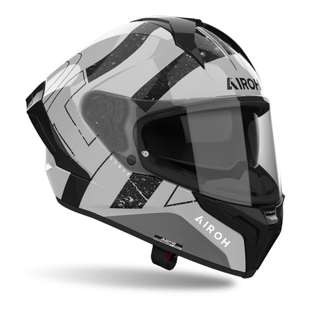 Kask integralny AIROH MATRYX SCOPE LIGHT GREY biały szary czarny