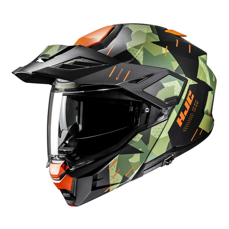 Kask szczękowy HJC I80 ROKI BLACK/GREEN czarny zielony