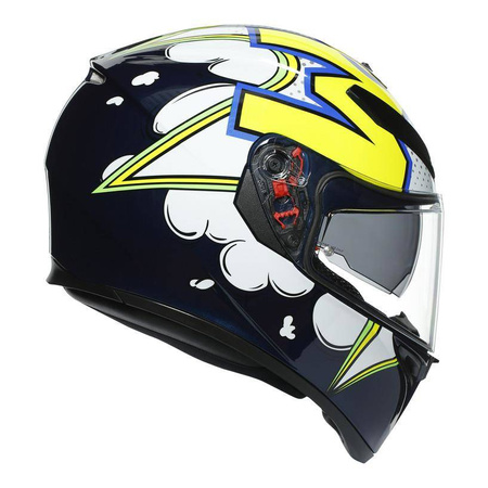 Kask integralny AGV K3 SV BUBBLE BLUE/WHITE/YELLOW FLUO granatowy biały żółty fluo niebieski