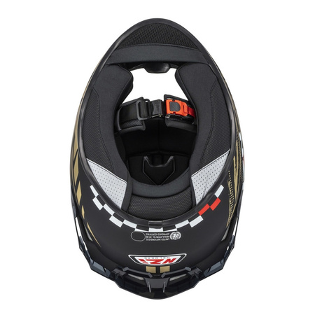 Kask integralny NZI TRENDY FLAG BLACK GOLD MATT czarny złoty