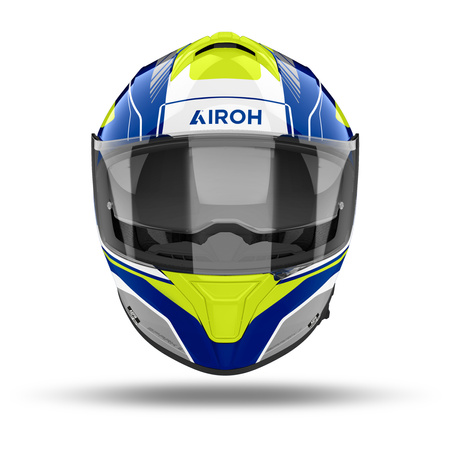 Kask integralny AIROH SPARK 2 CHRONO BLUE/YELLOW GLOSS niebieski żółty fluo szary biały