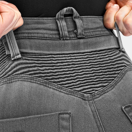 Jeansy motocyklowe damskie SHIMA ZENITH LADY GREY szary