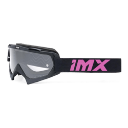 Gogle motocyklowe IMX MUD BLACK MATT/PINK SZYBA CLEAR czarny różowy