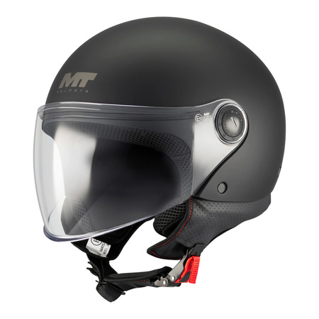 Kask otwarty MT STREET S PURE BLACK MATT czarny mat