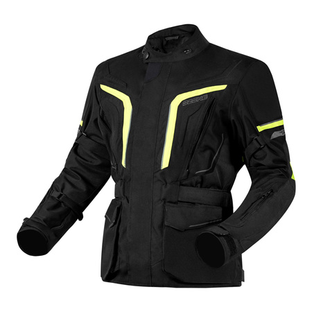 Kurtka tekstylna OZONE SAHARA BLACK/FLUO YELLOW czarny żółty fluo