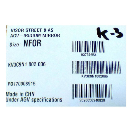 Wizjer szyba do kasku AGV K-3/K-4/K-4 EVO SILVER MIRROR srebrny