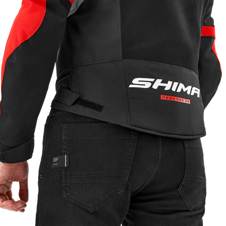 Kurtka tekstylna SHIMA MESH PRO 2.0 RED czarny czerwony biały