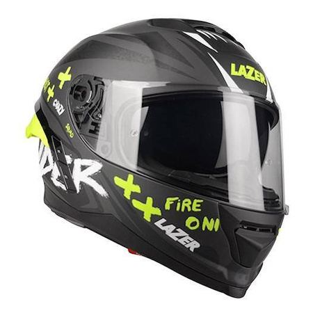 Kask integralny LAZER RAFALE SR RIDE ONI BLACK/GREY/YELLOW FLUO czarny szary biały żółty fluo