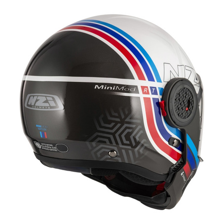 Kask szczękowy NZI MINIMOD WATSON WHITE BLACK POWER biały czarny