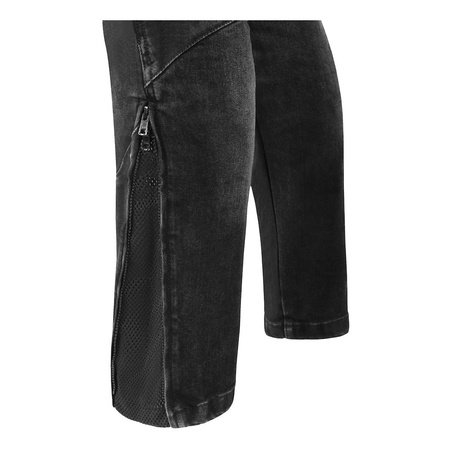 Jeansy motocyklowe SECA SQUARE II SHORT BLACK czarny