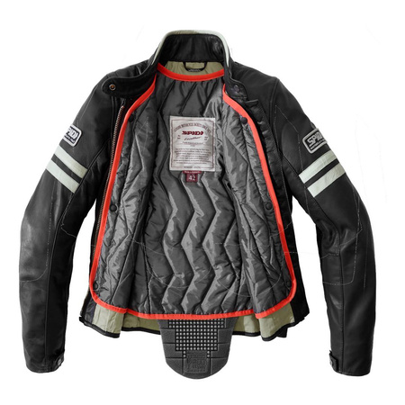Kurtka skórzana damska SPIDI VINTAGE LADY ICE/BLACK czarny szary