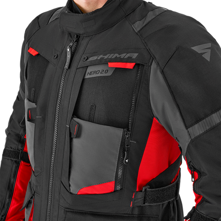 Kurtka tekstylna SHIMA HERO 2.0 MEN RED czarny szary czerwony