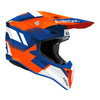 Kask cross AIROH WRAAAP VISION ORANGE BLUE GLOSS biały niebieski pomarańczowy fluo