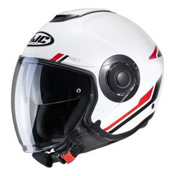 Kask otwarty HJC I40 PADDY WHITE/RED biały czerwony czarny