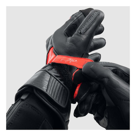 Rękawice miejskie REBELHORN VIPER BLACK/GREY/FLUO RED czarny szary czerwony fluo