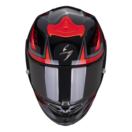 Kask integralny SCORPION EXO-R1 EVO AIR GAZ BLACK/RED czarny czerwony szary
