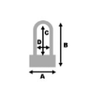 Zapięcie U-Lock AUVRAY U-FORCE 10 120x120mm czarny żółty