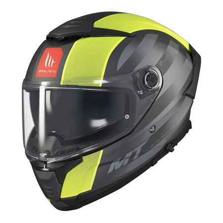 Kask integralny MT THUNDER 4 SV THREADS MATT GREY/GREEN szary żółty fluo zielony
