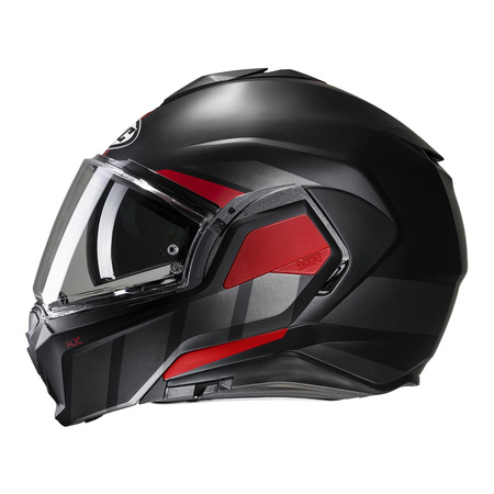Kask szczękowy HJC I100 BEIS BLACK/RED czarny czerwony