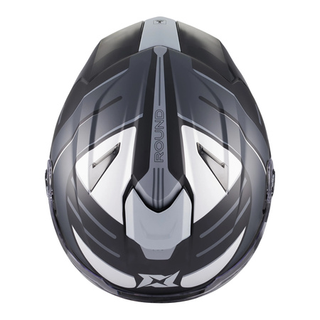 Kask otwarty AXXIS BLAZER SV ROUND B2 MATT czarny szary biały