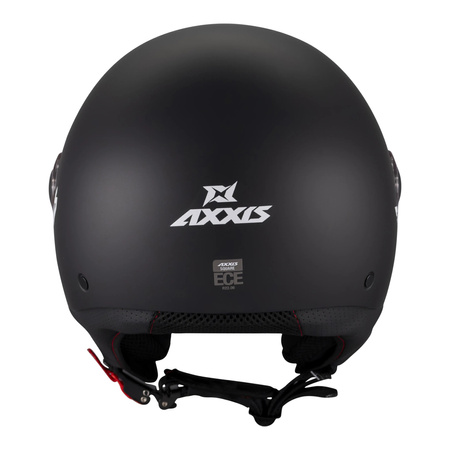 Kask otwarty AXXIS SQUARE S SOLID A1 MATT BLACK czarny mat