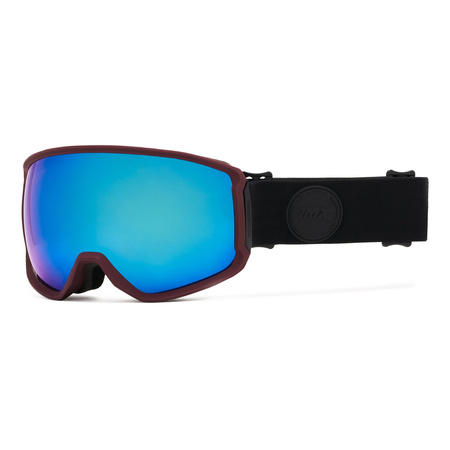 Gogle motocyklowe IMX PEAK PURPLE MATT/BLACK SZYBA PODWÓJNA BLUE IRRIDIUM + BROWN fioletowy czarny