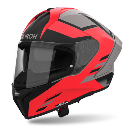 Kask integralny AIROH MATRYX THRON ORANGE MATT pomarańczowy fluo szary czarny