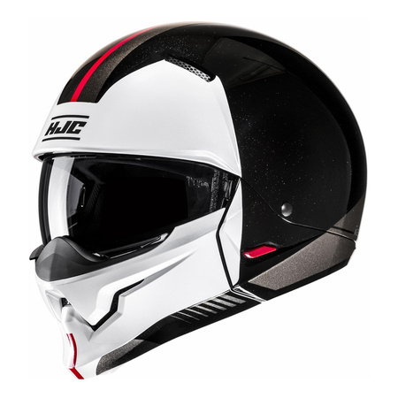 Kask otwarty z wpinaną szczęką HJC I20N VENA BLACK/WHITE czarny biały