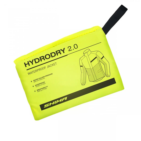 Kurtka przeciwdeszczowa SHIMA HYDRODRY 2.0 BLACK/FLUO czarny żółty fluo
