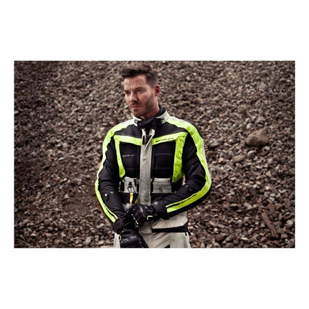 Kurtka tekstylna SHIMA HORIZON FLUO szary czarny żółty fluo