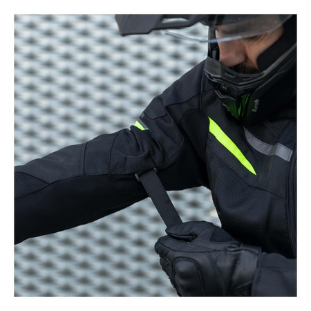 Kurtka tekstylna REBELHORN FLUX BLACK/FLO YELLOW czarny żółty fluo