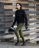 Jeansy motocyklowe damskie SHIMA GIRO 3.0 LADY KHAKI zielony