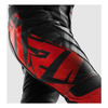 Spodnie skórzane REBELHORN INFERNO BLACK/FLUO RED czarny czerwony fluo