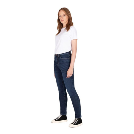 Jeansy motocyklowe damskie KNOX COLTON LADY STONE WASH INDIGO granatowy