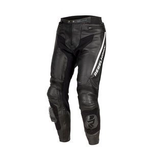 Spodnie skórzane REBELHORN FIGHTER BLACK/WHITE czarny biały