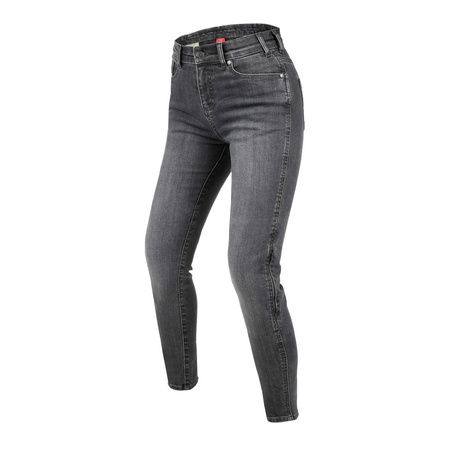 Jeansy motocyklowe damskie REBELHORN CLASSIC III LADY SKINNY FIT WASHED GREY szary