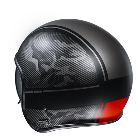 Kask otwarty HJC V30 ALPI BLACK/RED czarny szary czerwony
