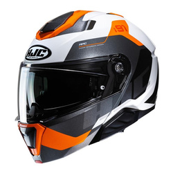 Kask szczękowy HJC I91 CARST WHITE/ORANGE biały pomarańczowy czarny