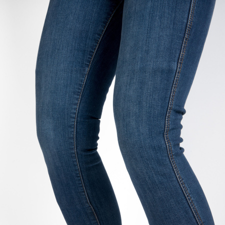Jeansy motocyklowe damskie OZONE STRIKER LADY SLIM FIT WASHED BLUE niebieski