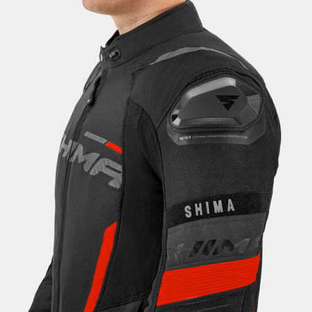 Kurtka tekstylna SHIMA SOLID 2.0 RED czarny czerwony