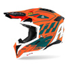 Kask cross Airoh AVIATOR 3 RAMPAGE ORANGE GLOSS pomarańczowy fluo zielony biały czarny