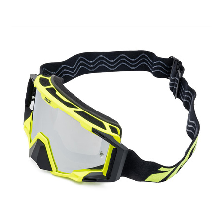 Gogle motocyklowe IMX SAND FLUO YELLOW MATT/BLACK SZYBA SILVER IRIDIUM + CLEAR żółty fluo czarny