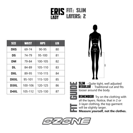 Spodnie tekstylne damskie OZONE ERIS LADY BLACK czarny