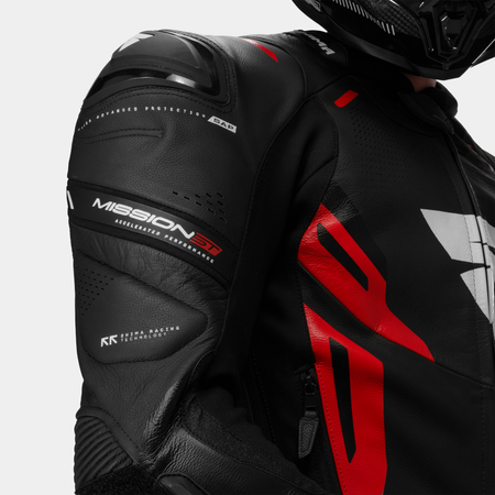 Kurtka skórzana SHIMA MISSION ST G2 BLACK/RED czarny czerwony