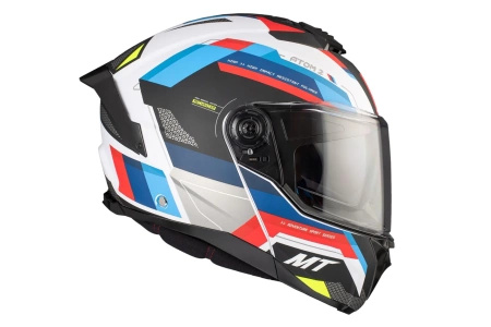 Kask szczękowy MT ATOM 2 SV BAST WHITE/BLUE/RED biały niebieski czerwony czarny