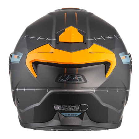 Kask szczękowy NZI COMBI 3 DUO METRIC ANTRACITE BLUE MATT szary niebieski