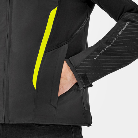 Kurtka tekstylna SHIMA SOLID 2.0 FLUO czarny żółty fluo